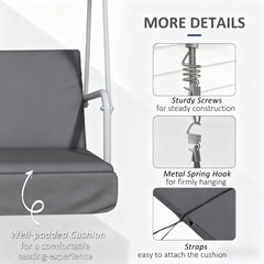 Patio Swing Chair,Outdoor Porch Swing,for Garden, Poolside, Backyard