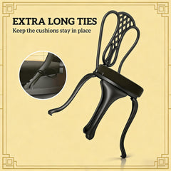Black Dining Chair Cushions,Set of 4 Round Seat Cushions