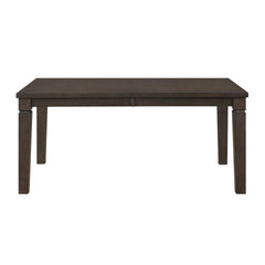Classic Dark Espresso Finish Dining Table with Removable Leaf Rectangle Wooden Dining Furniture 1pc