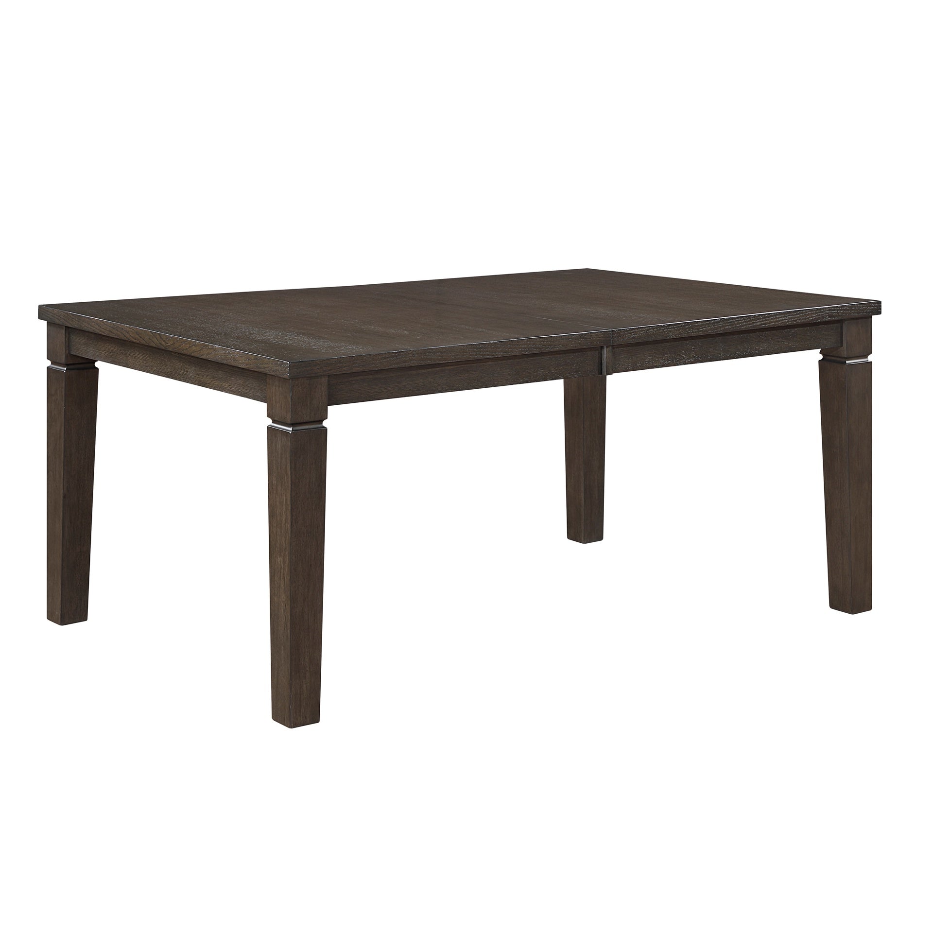 Classic Style 5pc Dining Set Dark Espresso Finish Table with Extension Leaf and 4x Chairs Comfortable Seat Wooden Dining Furniture