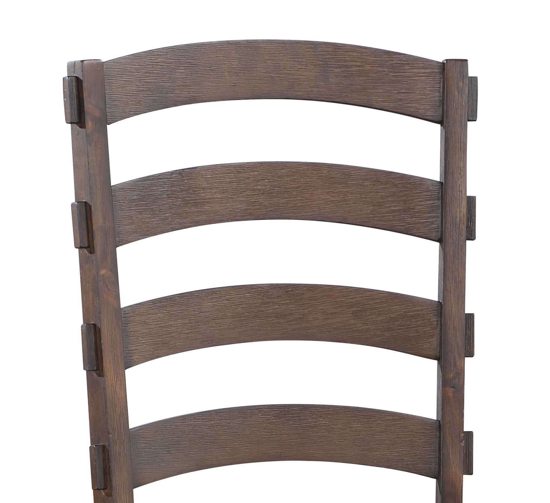 Pascaline Gray Fabric, Rustic Brown & Oak Finish Side Chair (Set of 2)