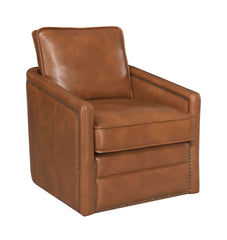 Rocha Brown Leather Aire Swivel Chair W/Glider