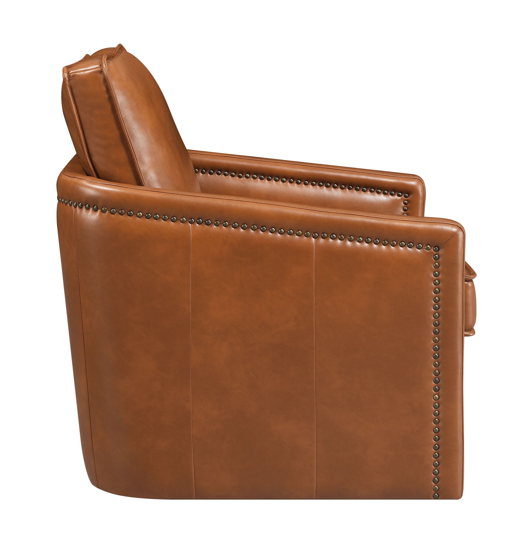 Rocha Brown Leather Aire Swivel Chair W/Glider