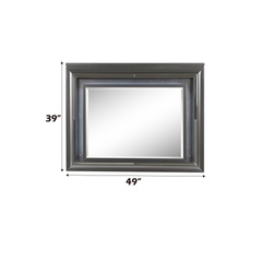 Sawyer Metallic Gray Finish Mirror W/Led