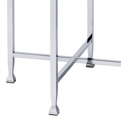 Brecon White Oak & Chrome Finish End Table
