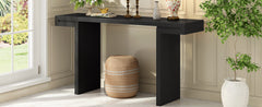 U-Style Large 60-Inch Console Table with Geometric Clean Lines Design,Stylish Entryway Table with Painted Finish and Adjustable Feet,Suitable for Living Room,Entryway,Hallway.