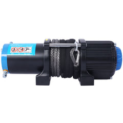 4500 lb Winch ATV UTV Electric Winch,12V Waterproof Winch Synthetic Rope Trailer Electric Winch with Wired Remote and Wireless Remote for ATV UTV Towing,Boat,Off-Road