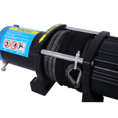 4500 lb Winch ATV UTV Electric Winch,12V Waterproof Winch Synthetic Rope Trailer Electric Winch with Wired Remote and Wireless Remote for ATV UTV Towing,Boat,Off-Road