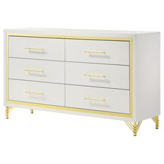 Chesney White 6-drawer Bedroom Dresser