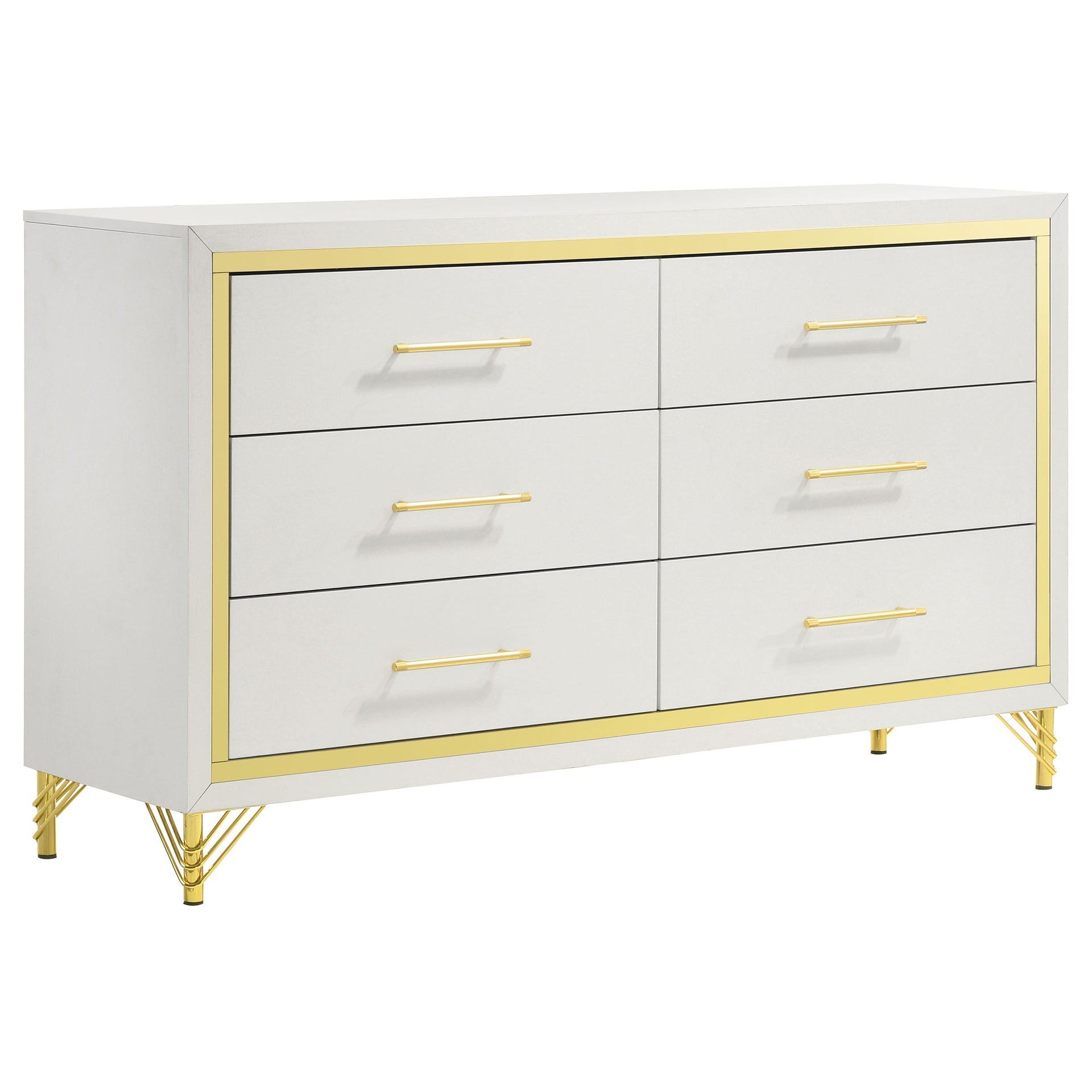 Chesney White 6-drawer Bedroom Dresser