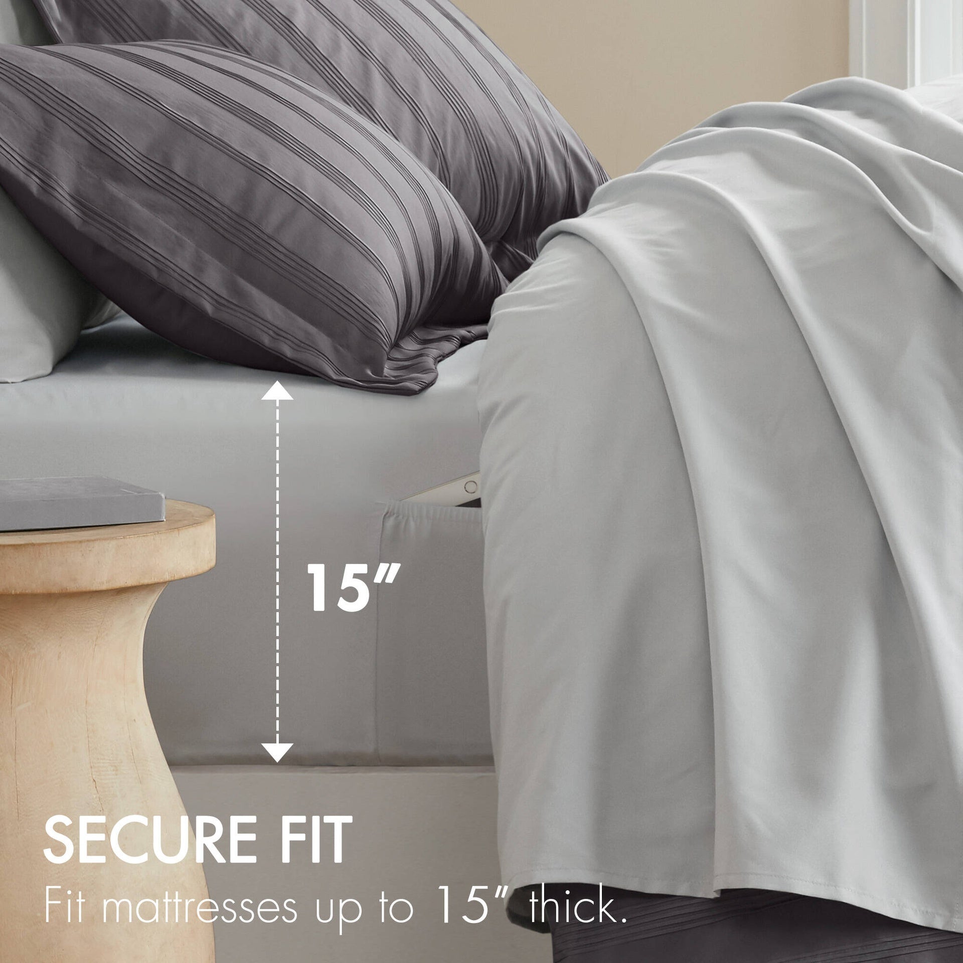 7-Piece Cal King Woven Striped Comforter Set