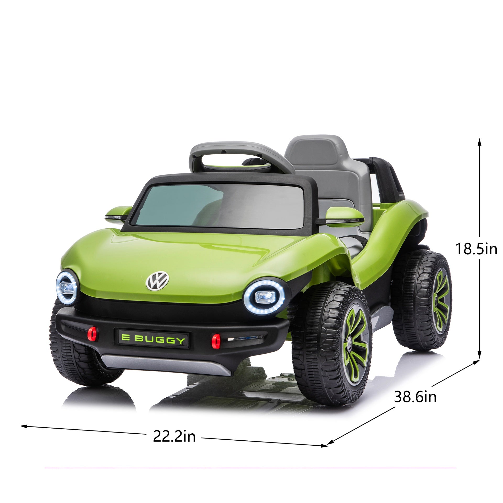 12V Licensed Volkswagen Beetle Kids Ride On Electric Car W/2.4G PC,Cute&Curvy Body,2WD,4-Wheel Suspension,Rear Cargo Storage,Bright Front Headlights,Bluetooth,USB,Music,Speeds 1.5-2.5MPH For kids 3-5