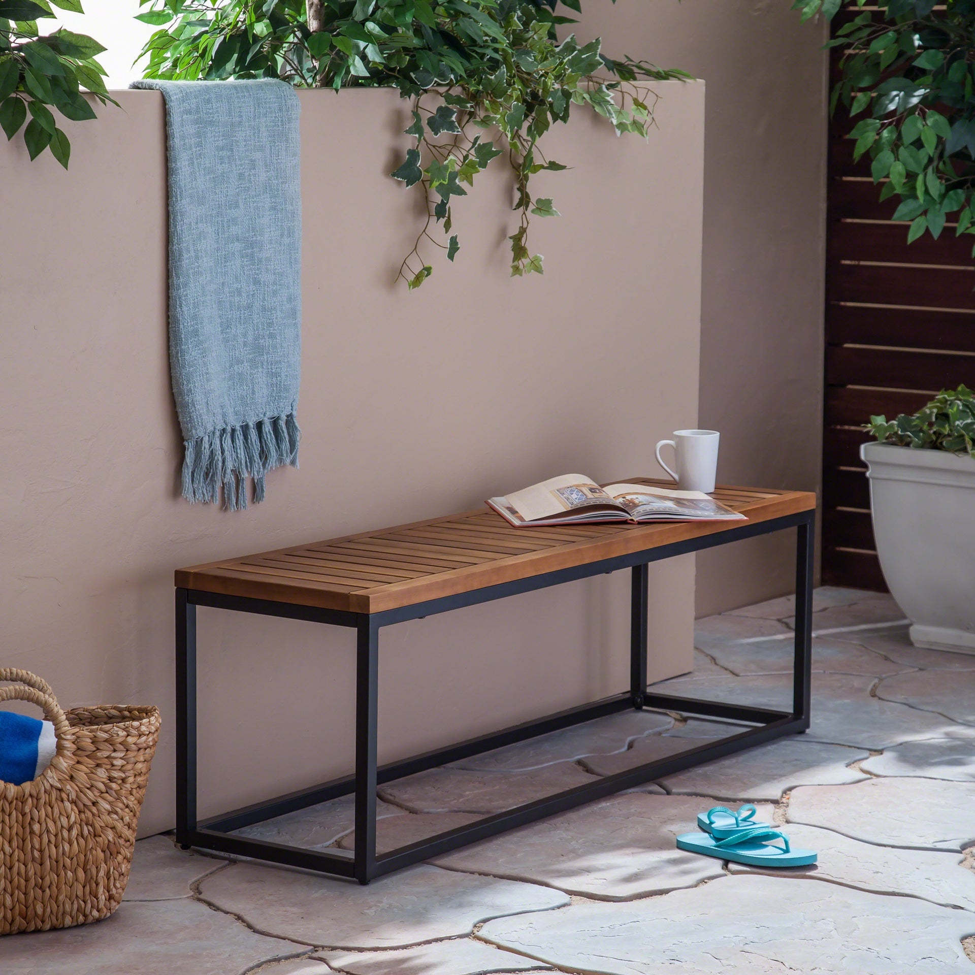 JECO INDUSTRIAL WOOD AND METAL BENCH