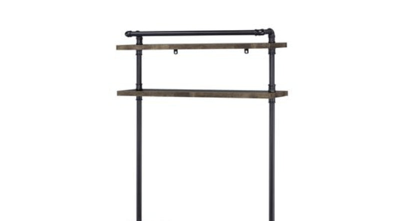 Ensata Rustic Oak & Black Finish Writing Desk