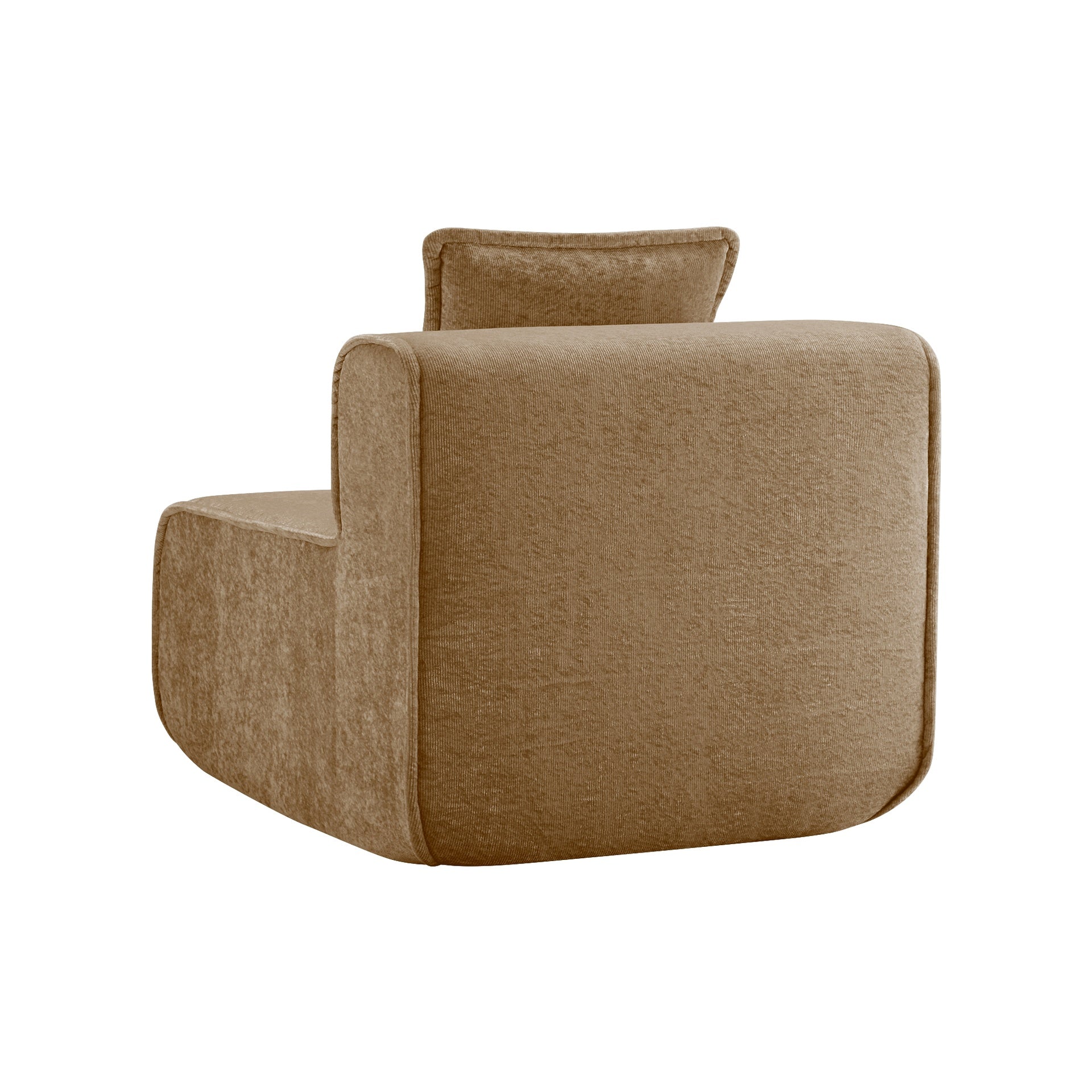 Harrison Armless Sofa Velvet- Brown