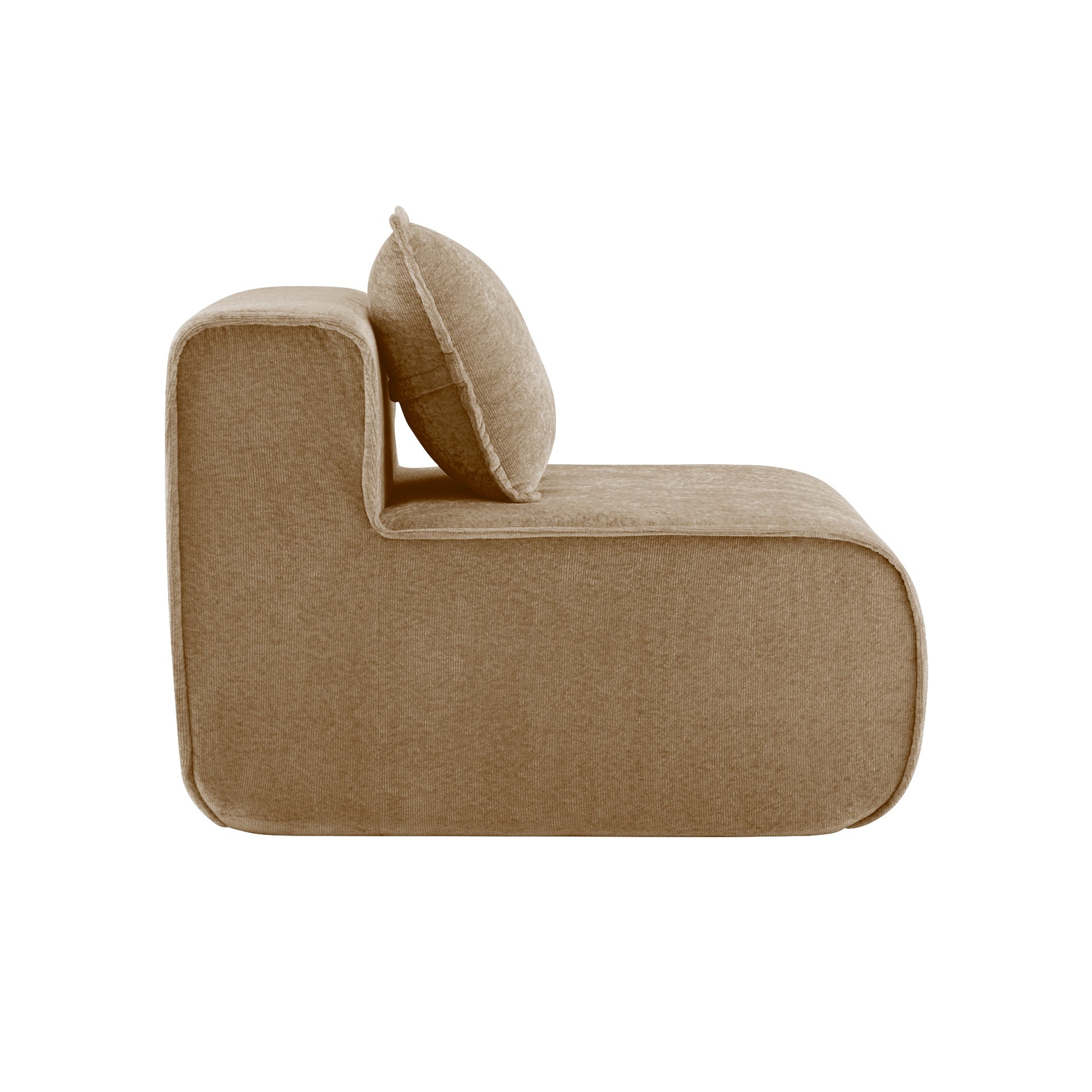 Harrison Armless Sofa Velvet- Brown