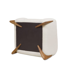Alpine 44" Sherpa Arm Chair, Ivory White Boucle