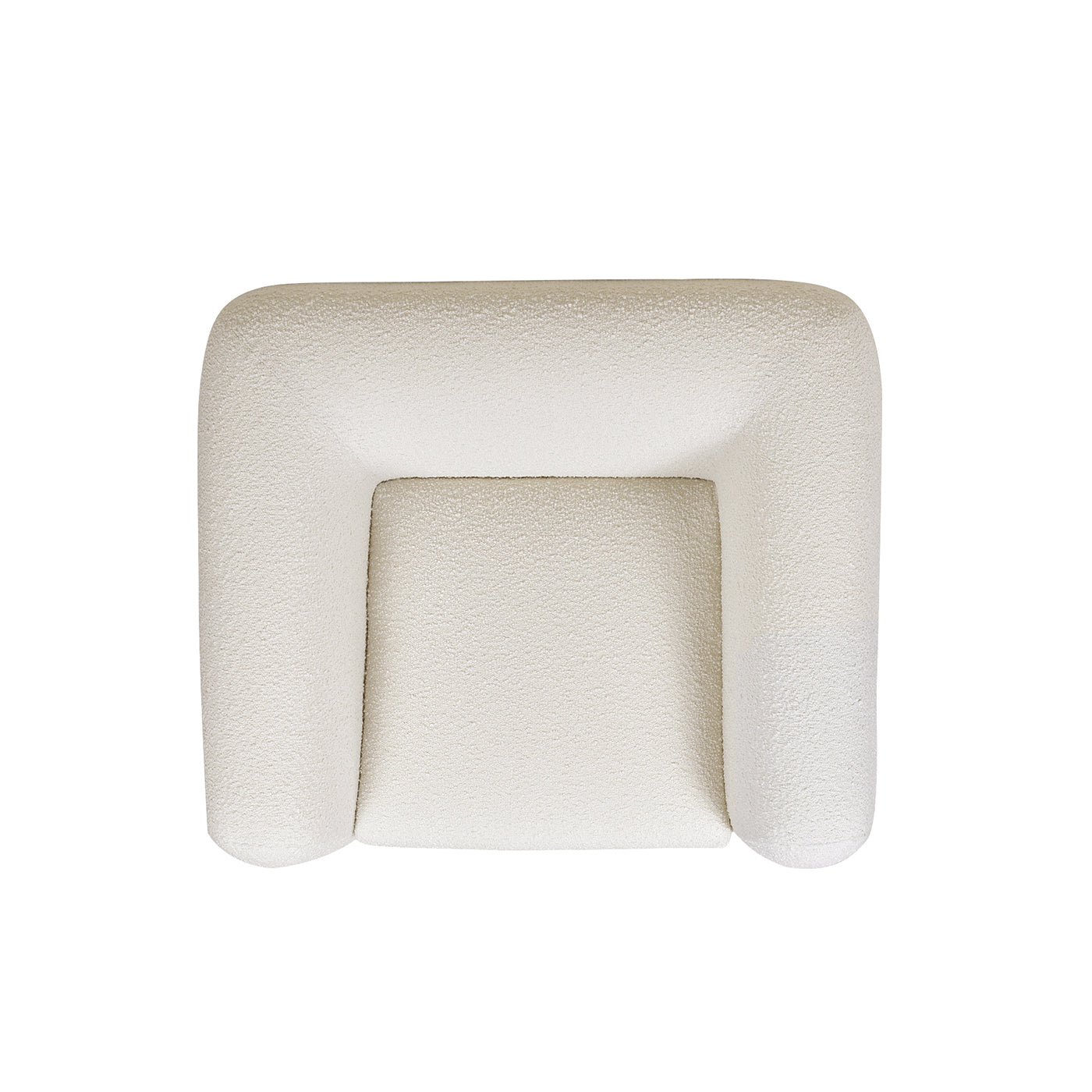 Alpine 44" Sherpa Arm Chair, Ivory White Boucle