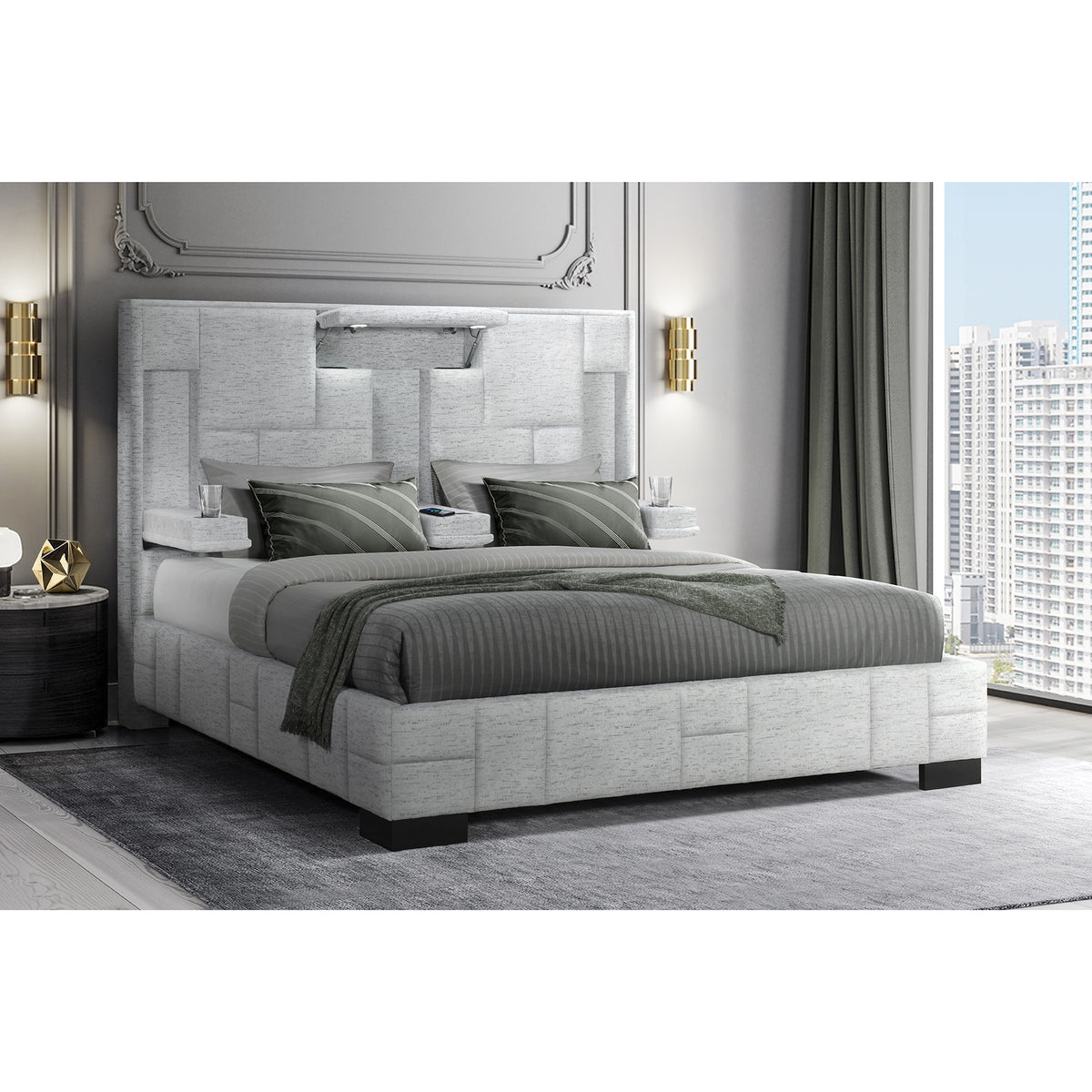 YARIS GREY KING BED