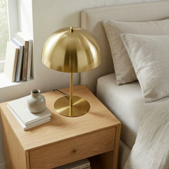 Small Minimalist Table Lamp Dimmable Table Lamp Fast Delivery Small Bedside Lamps for Night Stands, Living Room, Office,Study Room, Tundra Table Lamp - Gold outer - White inner 110~120V