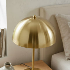 Small Minimalist Table Lamp Dimmable Table Lamp Fast Delivery Small Bedside Lamps for Night Stands, Living Room, Office,Study Room, Tundra Table Lamp - Gold outer - White inner 110~120V