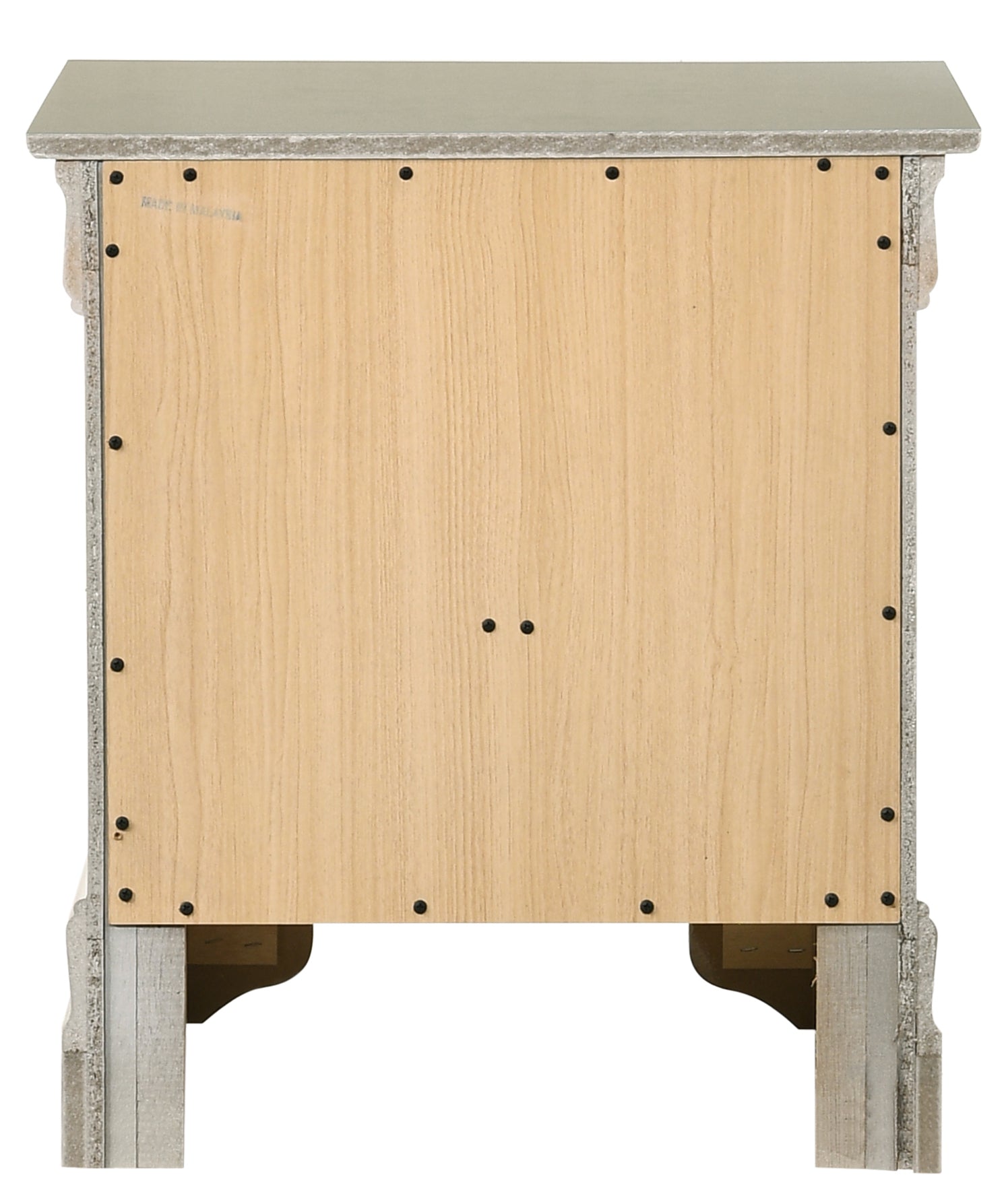Elegant Silver Champagne Nightstand