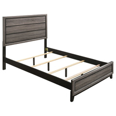 Carina Grey Oak and Black 4-piece Queen Panel Bedroom Set