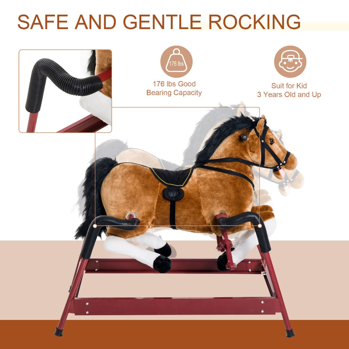 Kids Plush Rocking Horse