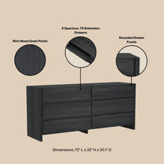 Dresser in Charcoal Gray