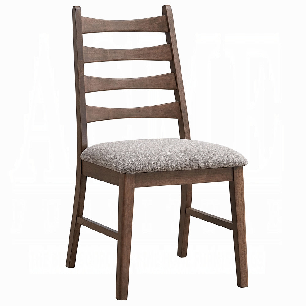 Walnut Finish Dining Chairs Set of 2, Upholstered Seat Durable Solid Wood Modern Dining Furniture