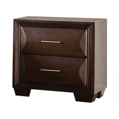 Transitional Style Espresso Finish Nightstand 1pc English Front And French Back Dovetail Drawers Bedroom Furniture