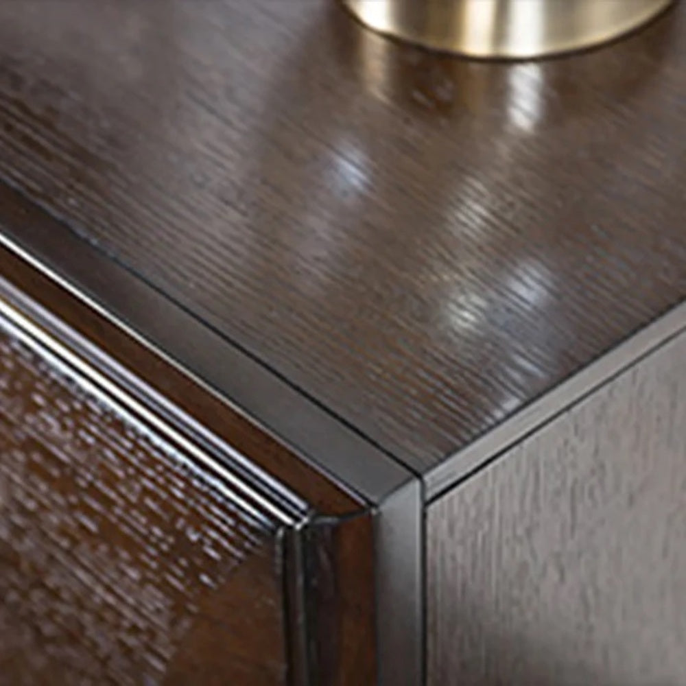 Transitional Style Espresso Finish Nightstand 1pc English Front And French Back Dovetail Drawers Bedroom Furniture