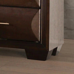 Transitional Style Espresso Finish Nightstand 1pc English Front And French Back Dovetail Drawers Bedroom Furniture