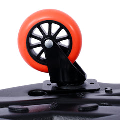 Plastic Creeper 42 Inch with carrying bag - Blow Molded Ergonomic HDPE Body with Padded Headrest & Dual Tool Trays - 330 Lbs Capacity ORANGE