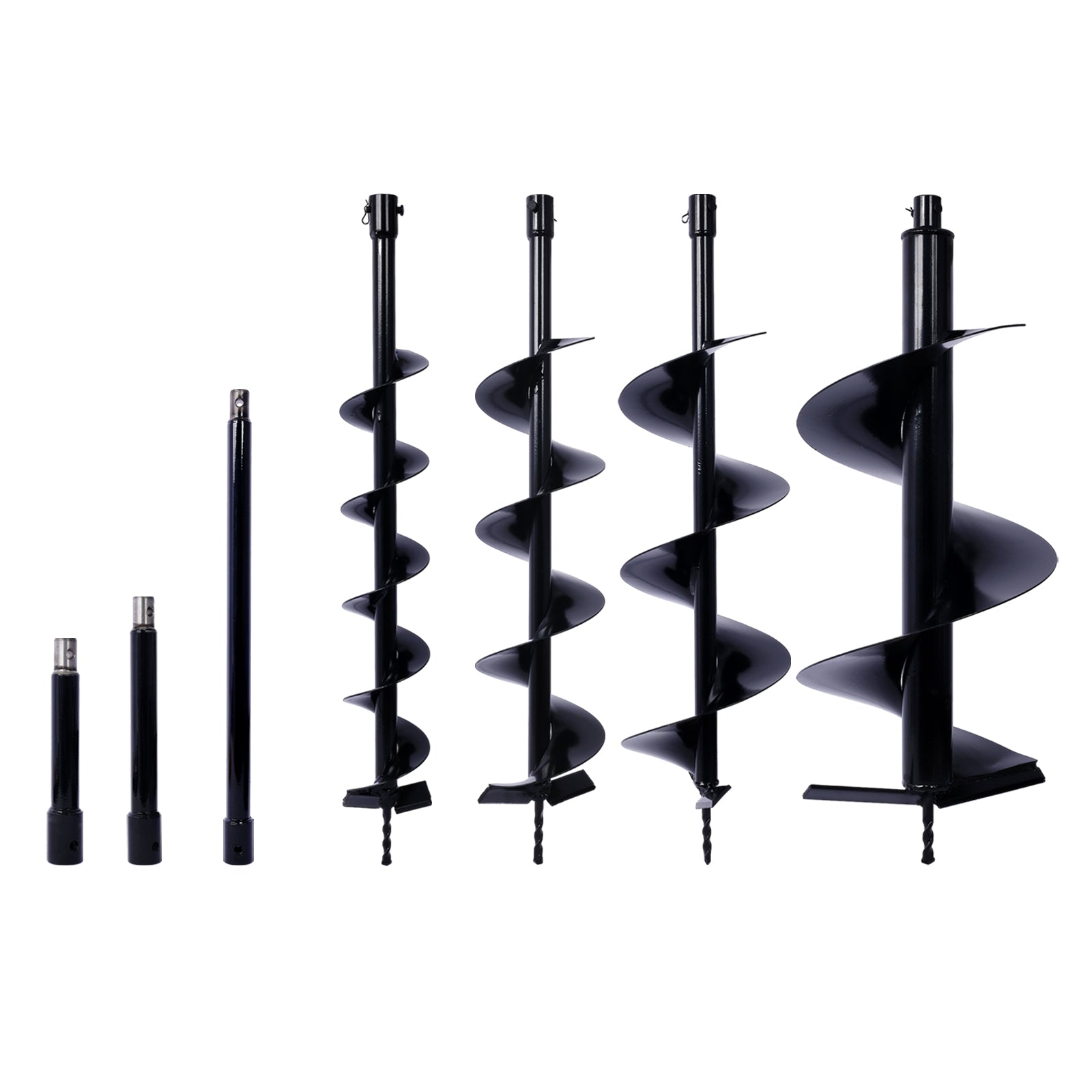 Auger Drill Bit for Planting Hole, Bulb Bedding Digging Post Hole Planting Tool for 3/4" Shaft Auger,Hole Digger Replacement Auger Bits Earth Auger Digging Bit 4IN+6IN+8IN+12IN+ROD KIT