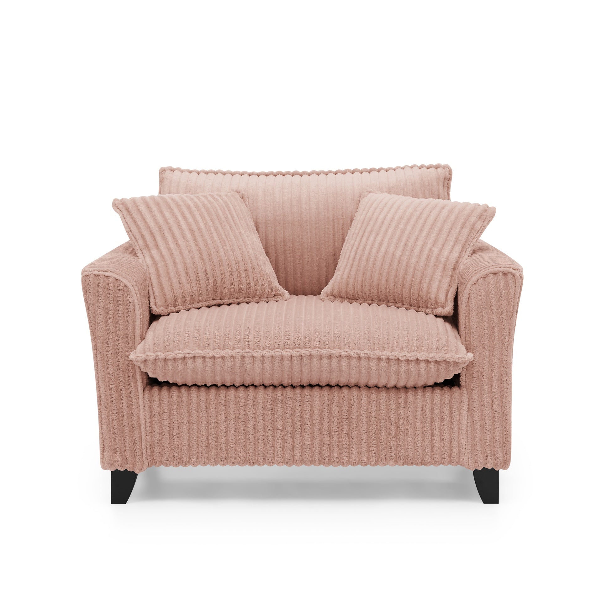 Lazy sofa chair, comfortable single-person sofa chair, with a backrest and soft seat cushion, having armrests on both sides, suitable for living room and bedroom - Pink