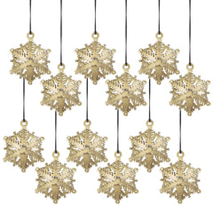 3.5x3.5" Snowflake Hanging Ornament, Hanging Home Decor Accents for Christmas Tree, Holiday Display, Set of 12