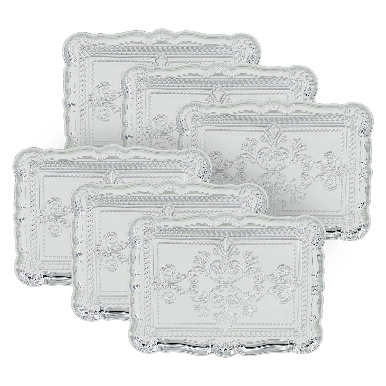 6 Pack Plastic Charger Plate, 11.8" x 9.1"