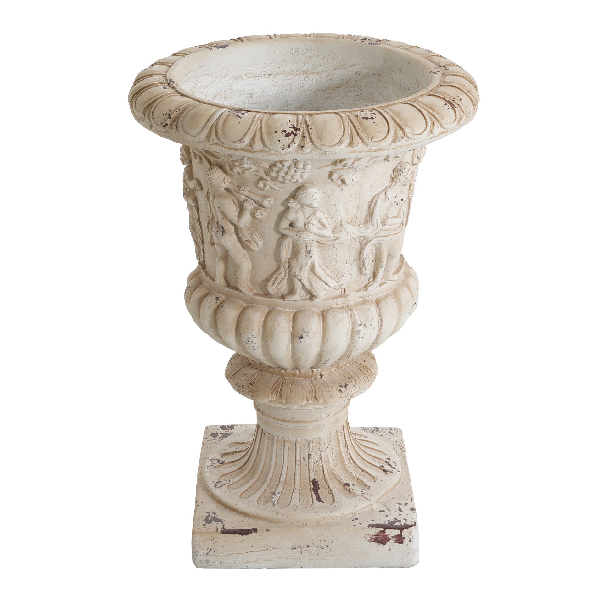 MGO Garden Urn, Antique White, 27'' H