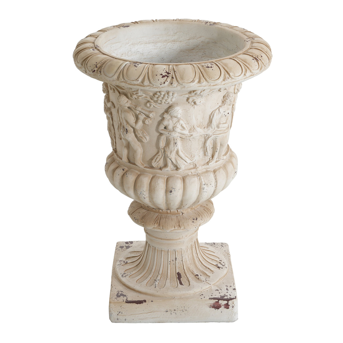 MGO Garden Urn, Antique White, 27'' H