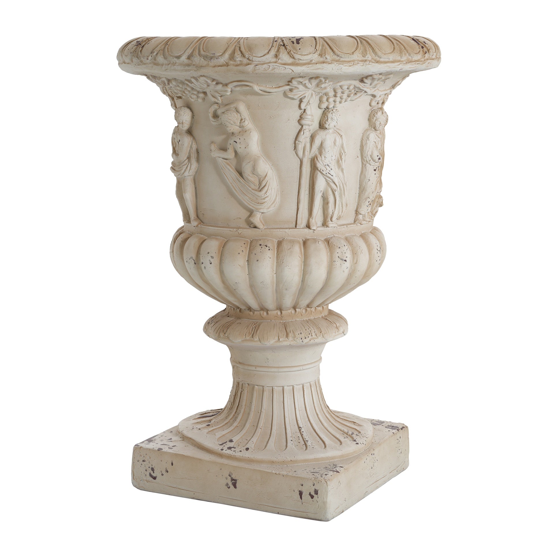 MGO Garden Urn, Antique White, 27'' H