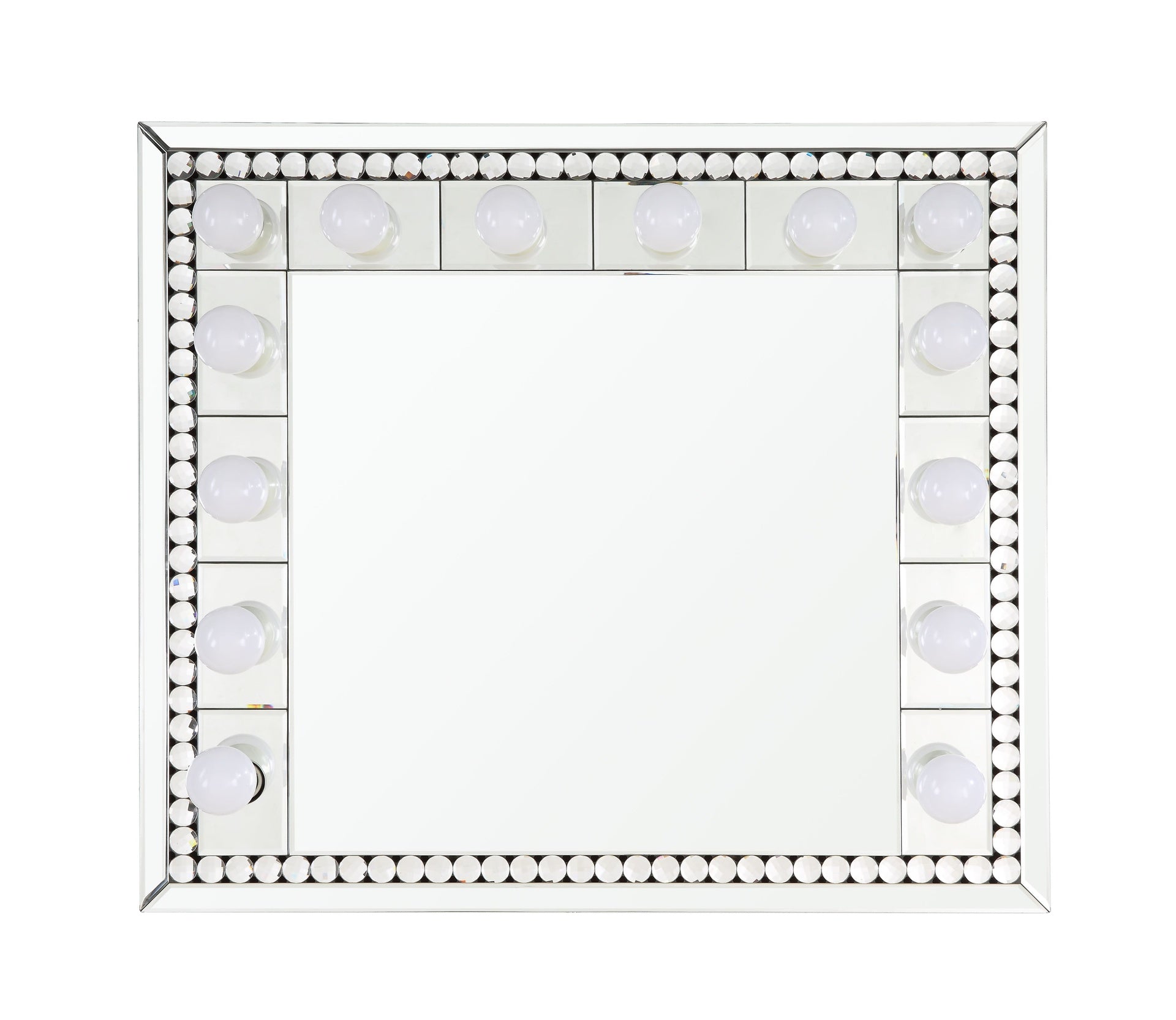 Farai Mirrored & Faux Crystal Diamonds Accent Mirror