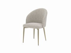 Cora Champagne Fabric Side Chair (Set of 2)