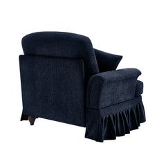 Sofa LSF Chenille W/1 Pillow -Blue