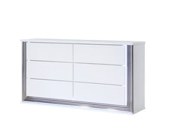 MOON SMOOTH WHITE DRESSER WITH LED