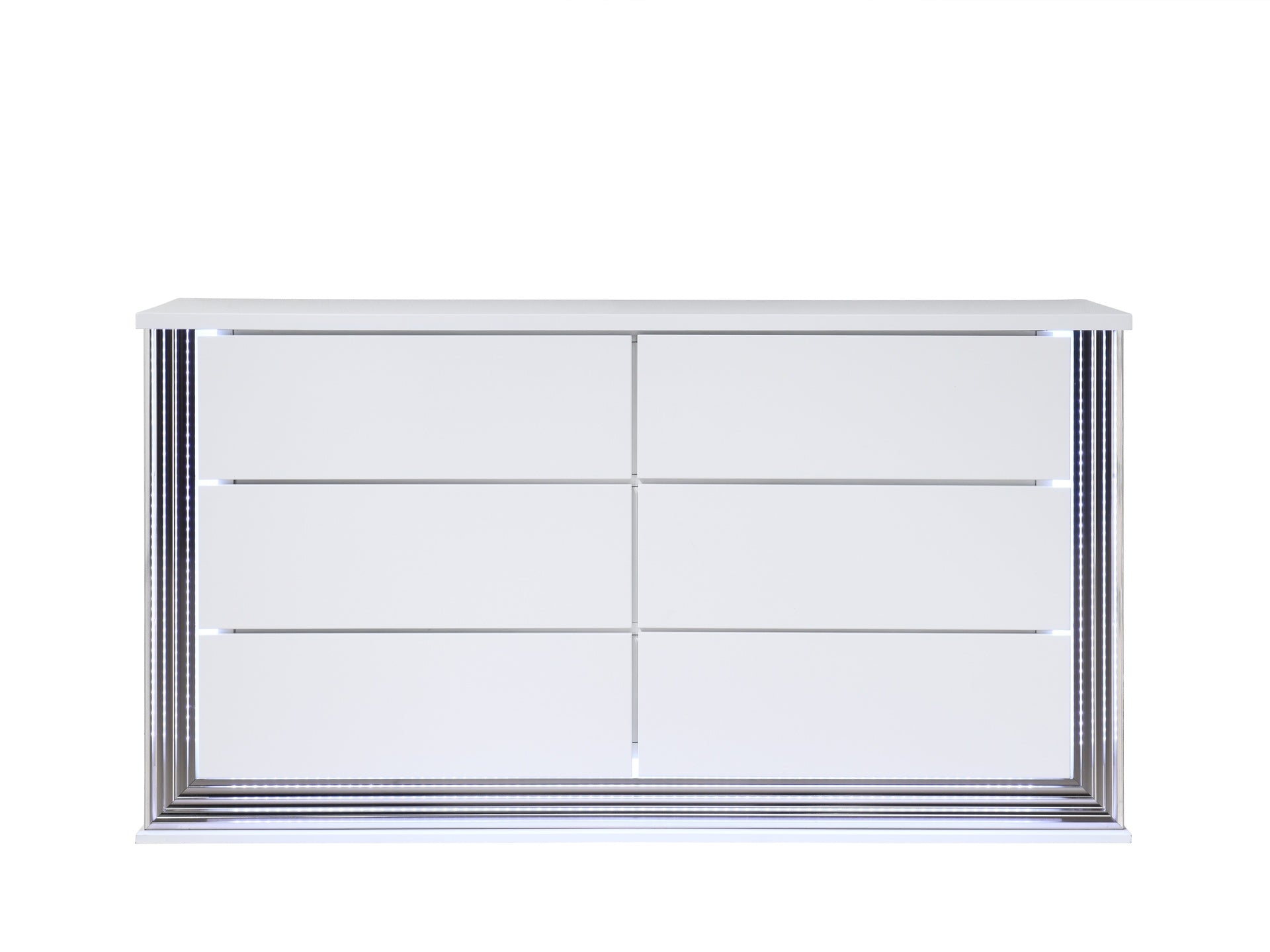 MOON SMOOTH WHITE DRESSER WITH LED