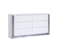 MOON SMOOTH WHITE DRESSER WITH LED
