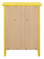 Vibrant Yellow Casual Nightstand