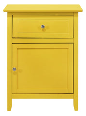 Vibrant Yellow Casual Nightstand