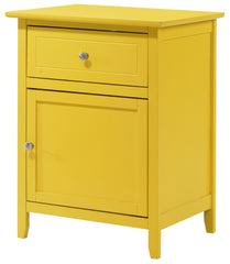 Vibrant Yellow Casual Nightstand